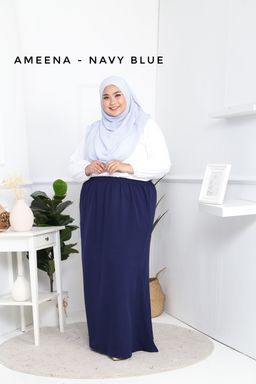SKIRT AMEENA NAVY BLUE