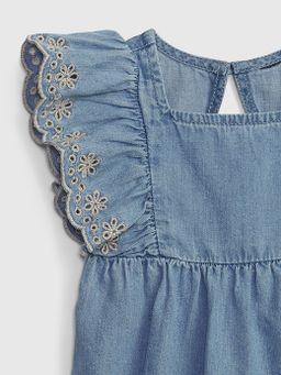 Eyelet Denim one piece