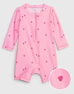 Strawberry Rash Guard Swim one piece