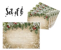 Christmas Table mats (set of 6) - Beige