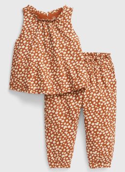 Baby Tank 2-Piece Outfit Set in Brown