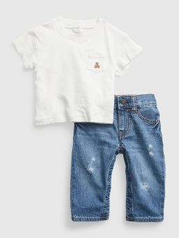 Organic Cotton Denim Outfit Set