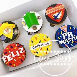Caja 6 Cupcakes Personalizados - Fondant 2D