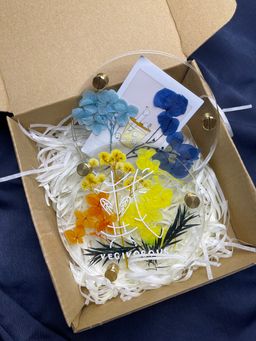 DIY Preserved Flower Coaster Set (x2)