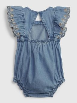 Eyelet Denim one piece