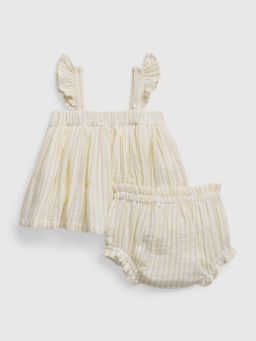 Tiered Stripe Dress 3 piece