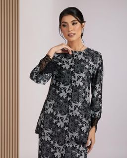 SERENA BAJU KURUNG - BLACK