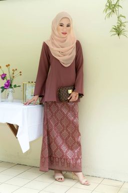Kurung Songket Tenun Brown