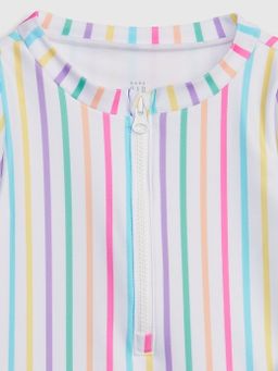 Rainbow Stripes Rash Guard one piece