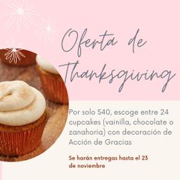 Thanksgiving Cupcake Sale