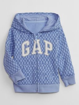 Zip Hoodie Checkered Blue
