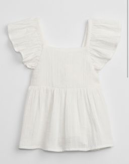 Flutter Sleeve Top White