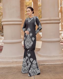 KRISTA LACE KURUNG - BLACK