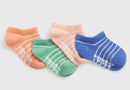 Stripe no show socks 4 pack