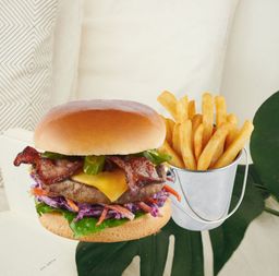 SD1 Big Bad Wolf's Pork Burger with Fries