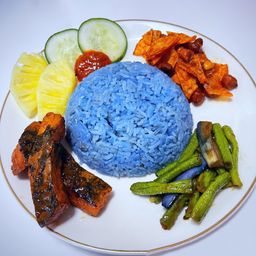 Nasi Lemak (Butterfly Pea Flowers)