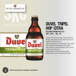 Duvel Tripel Hop Citra 9.5% [1, 4 or 24 Btls]