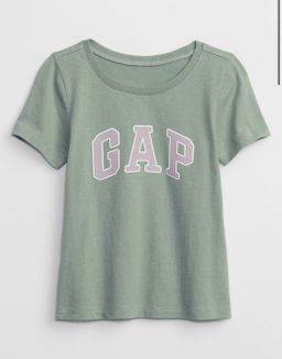 Gap Logo Tee in Gasoline Green