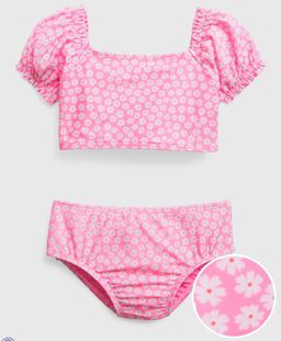 Pink Floral swim two piece