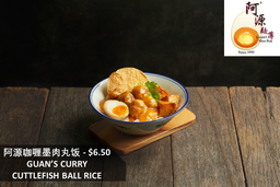 Guan's curry cuttlefish ball rice