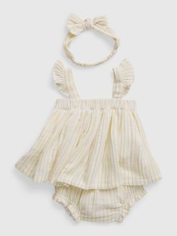 Tiered Stripe Dress 3 piece
