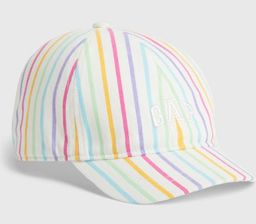 Gap Logo Baseball Hat Rainbow stripes