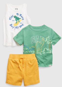 Organic Cotton Dino 3 piece outfit set