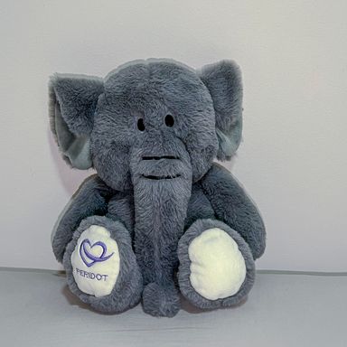 Weighted Microwavable Peridot Plush Elephant