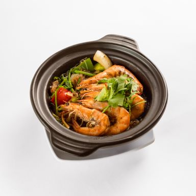 Claypot Glass Noodles With Shrimps