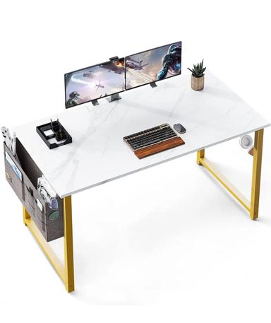 Marble computer writing desk , Home & Office work desk with storage “31 inch “