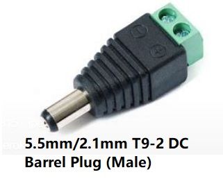 DC-451002230 (EVO Screw Terminal 5.5mm/2.1mm T9-2 DC Barrel Plug (Male))