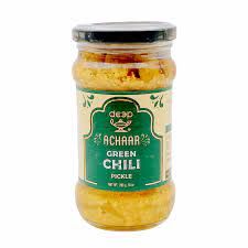 Deep Green Chili Pickle - 283 GM