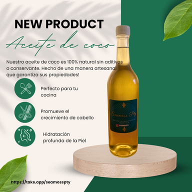 Aceite de Coco 100% Puro y Orgánico 750 ML