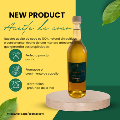 Aceite de Coco 100% Puro y Orgánico 375 ML