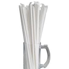 Paper Straw White 6 mm Pack of 100 pc