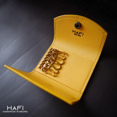 Key Case in yellow goatskin