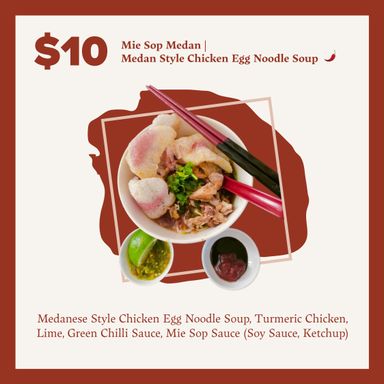 Mie Sop Medan |  Medan Style Chicken Egg Noodle Soup