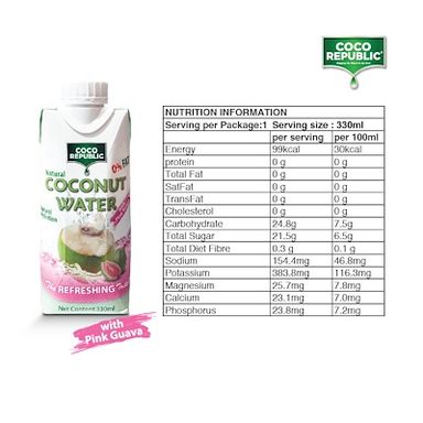 Coconut Water with Pink Guava 330ml x 24