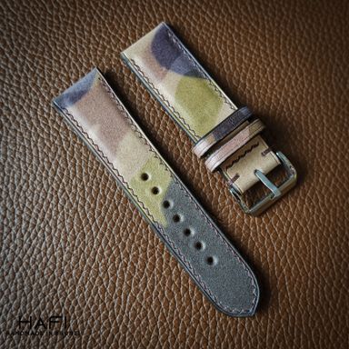 Camouflage Leather Watch Straps