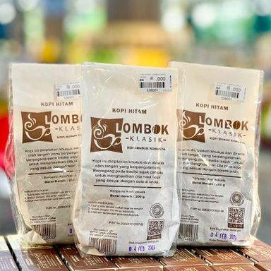 (LOMBOK KLAS) KOPI HITAM LOMBOK KLASIK ROBUSTA 200GR