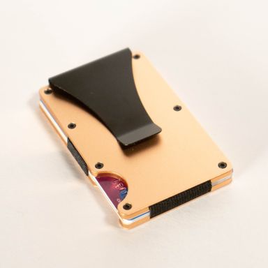 Matte Rose Gold Wallet with Clip