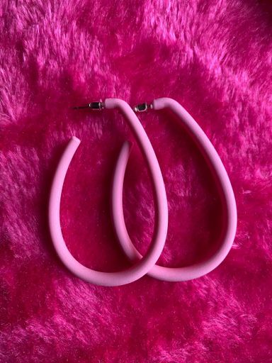 Pink Oval Earrings