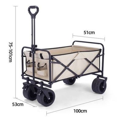 10inch Tank Wheel Foldable Trolley with Brake & Car Storage Bag