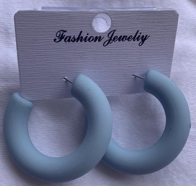 Blue Mate Round Earings