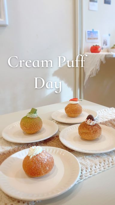 Box of 4 cream puff