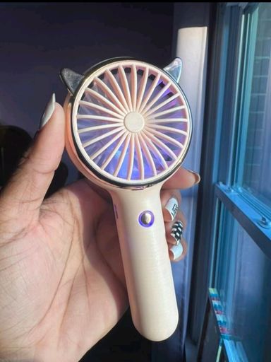 Rechargeable LED "Cat Ear" Mini Fan 