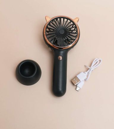 Rechargeable LED "Cat Ear" Mini Fan 