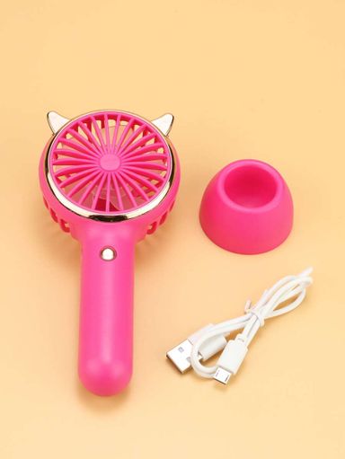 Rechargeable LED "Cat Ear" Mini Fan 