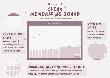 Clear Memorizing Board