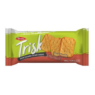 TASTY TREATS TRISK CRACKERS BACON 100 GR.